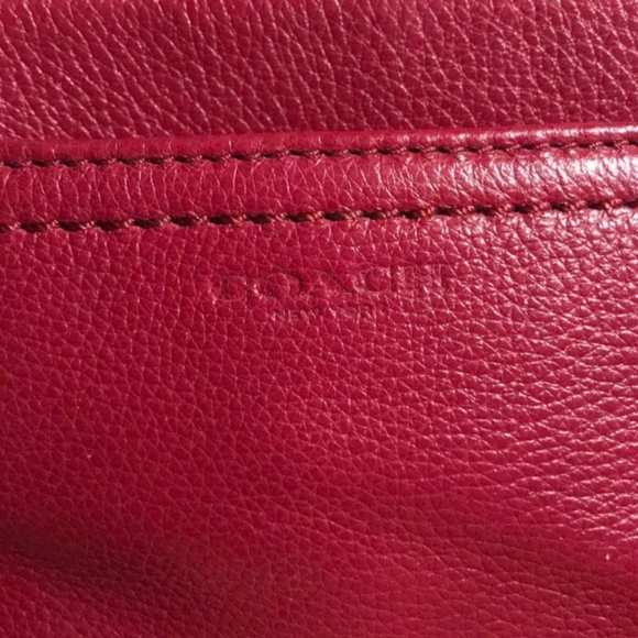 COACH Genuine Leather Large Clutch Wristlet